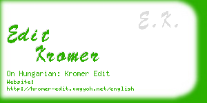 edit kromer business card